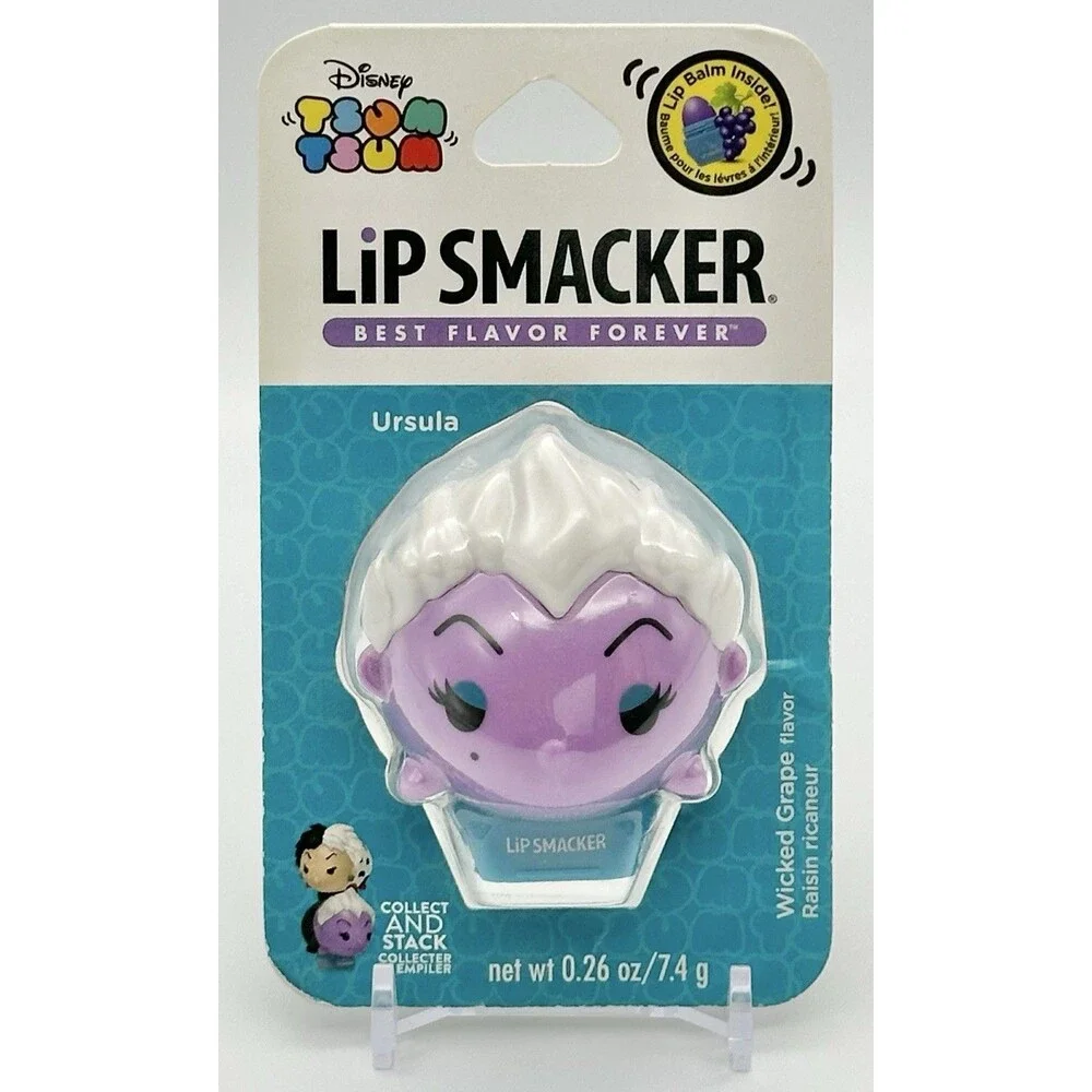 NWT Vtg Lip Smacker Disney Tsum Tsum Ursula Wicked Grape Lip Balm Collectible